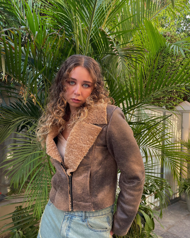 Fur-lined Leather Jacket