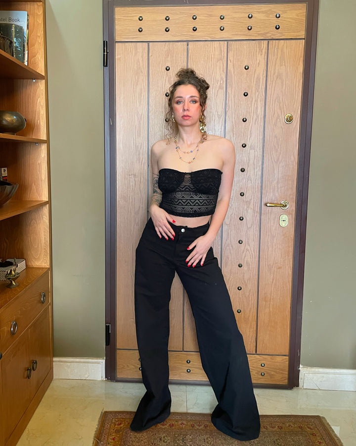 Strapless Crochet Top