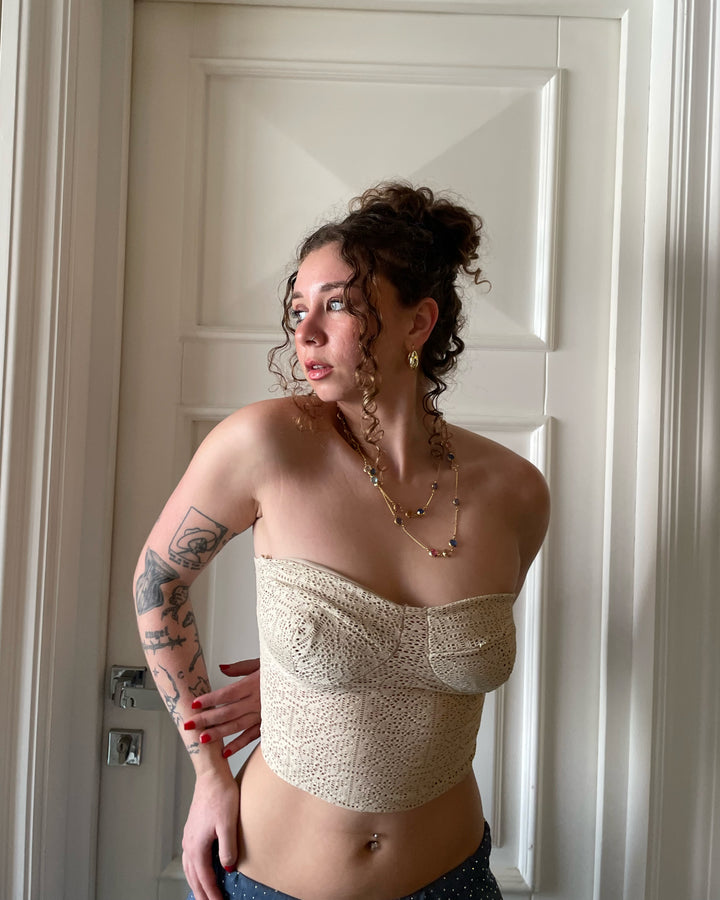 Strapless Crochet Top