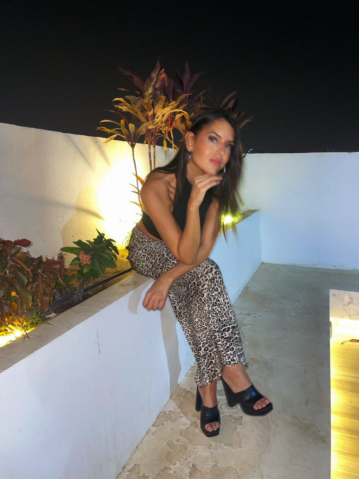 Maxi Silk Leopard Skirt