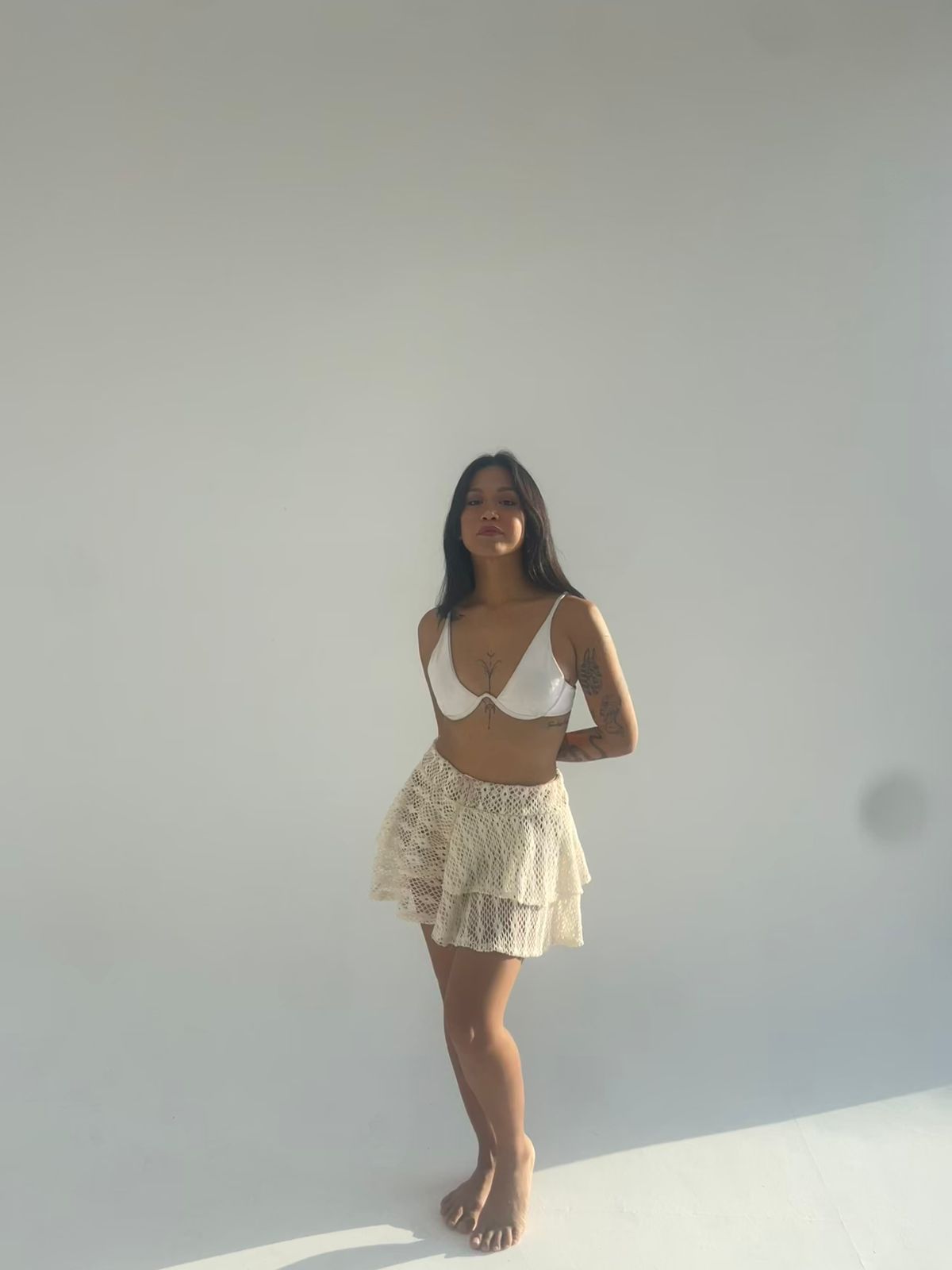 Desert Dunes Ruffle Crochet Skirt