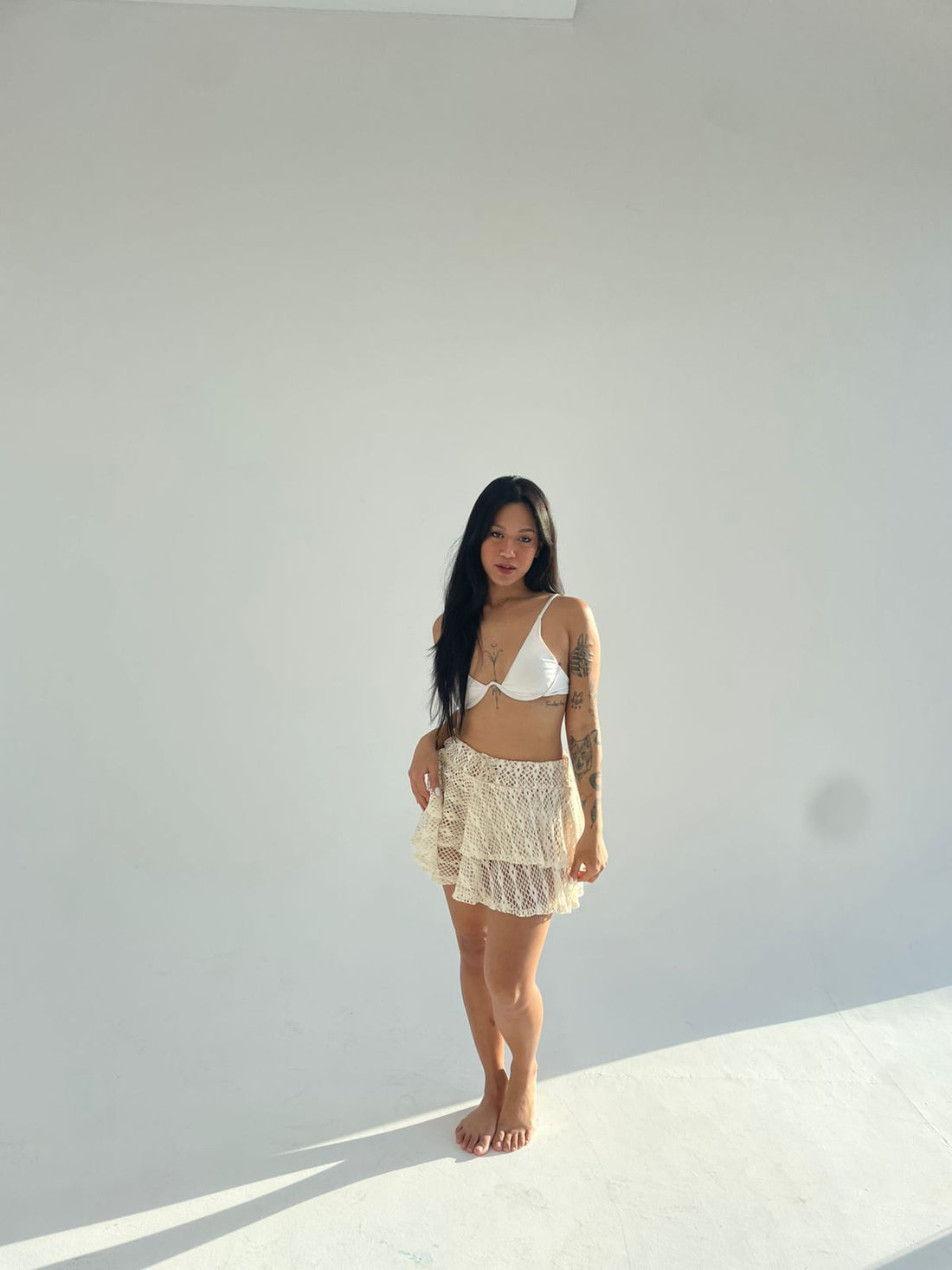 Desert Dunes Ruffle Crochet Skirt