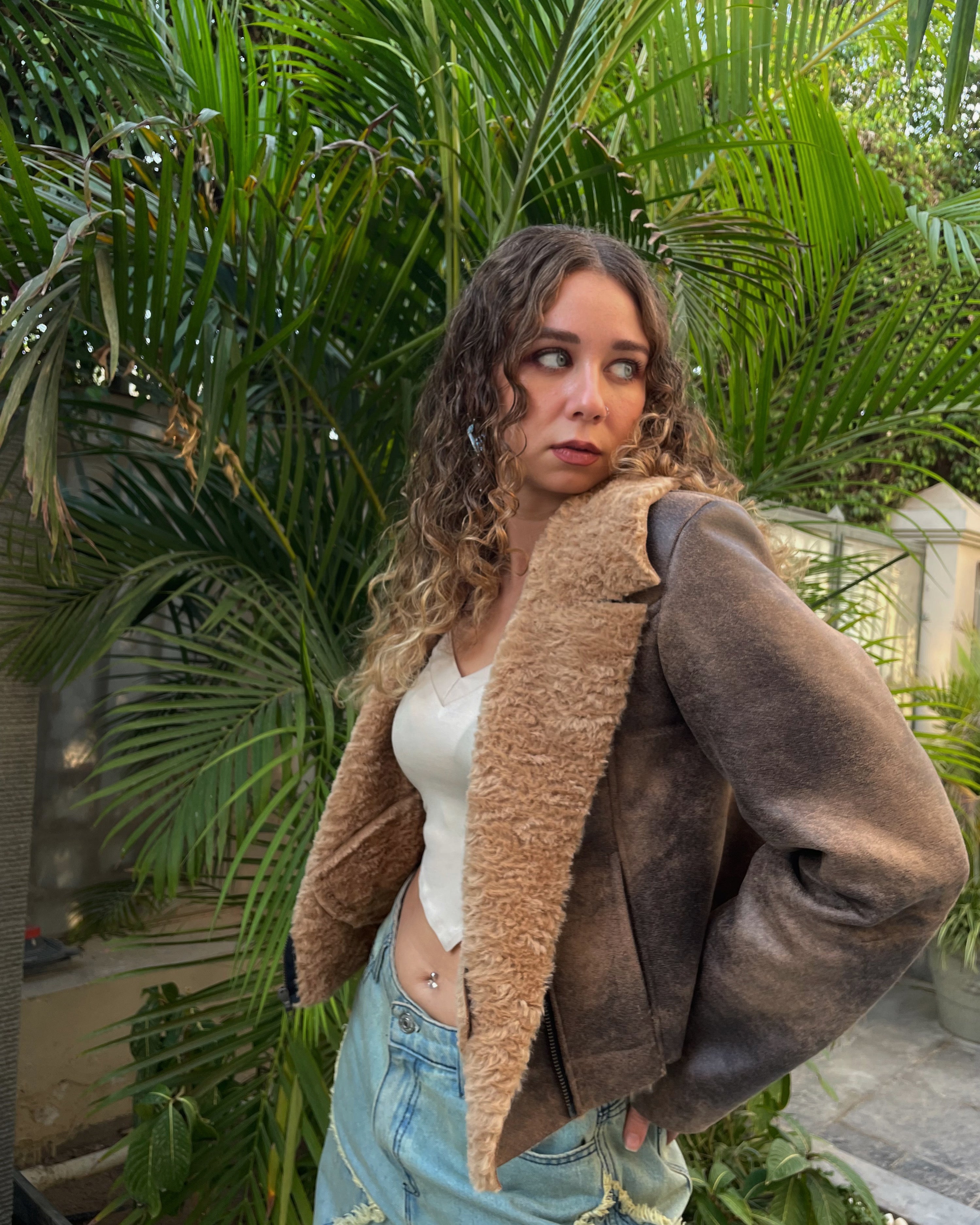 Fur-lined Leather Jacket