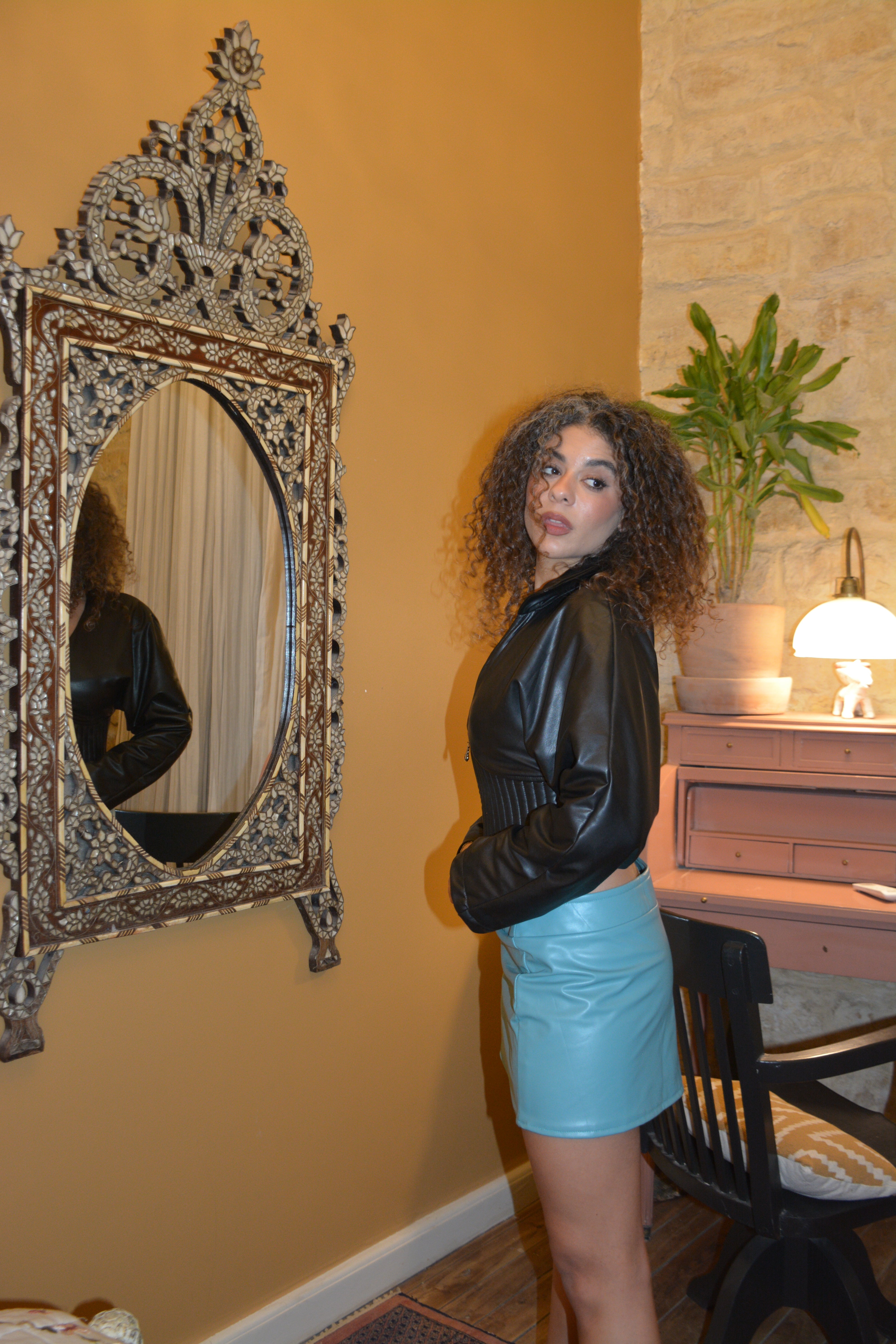 Corset Leather Jacket