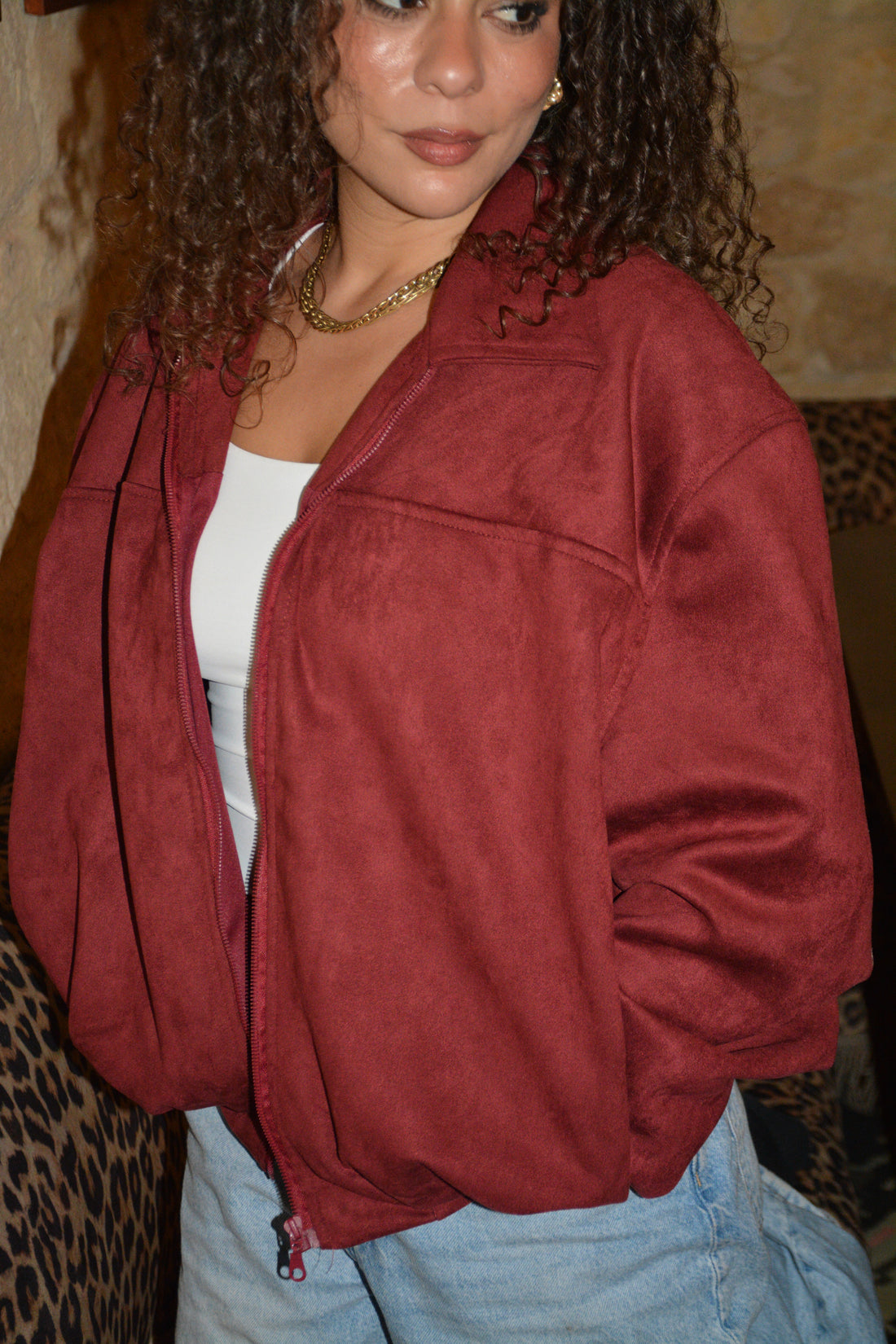 Bordeaux Suede Jacket