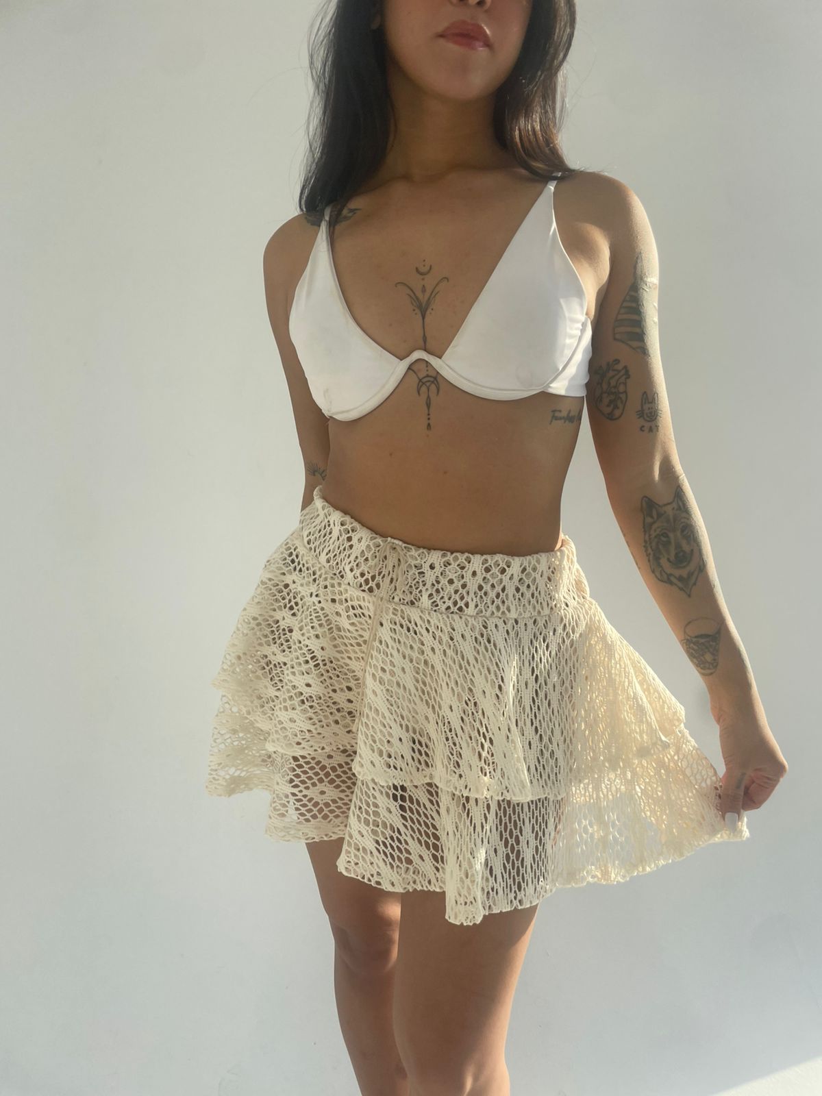Desert Dunes Ruffle Crochet Skirt