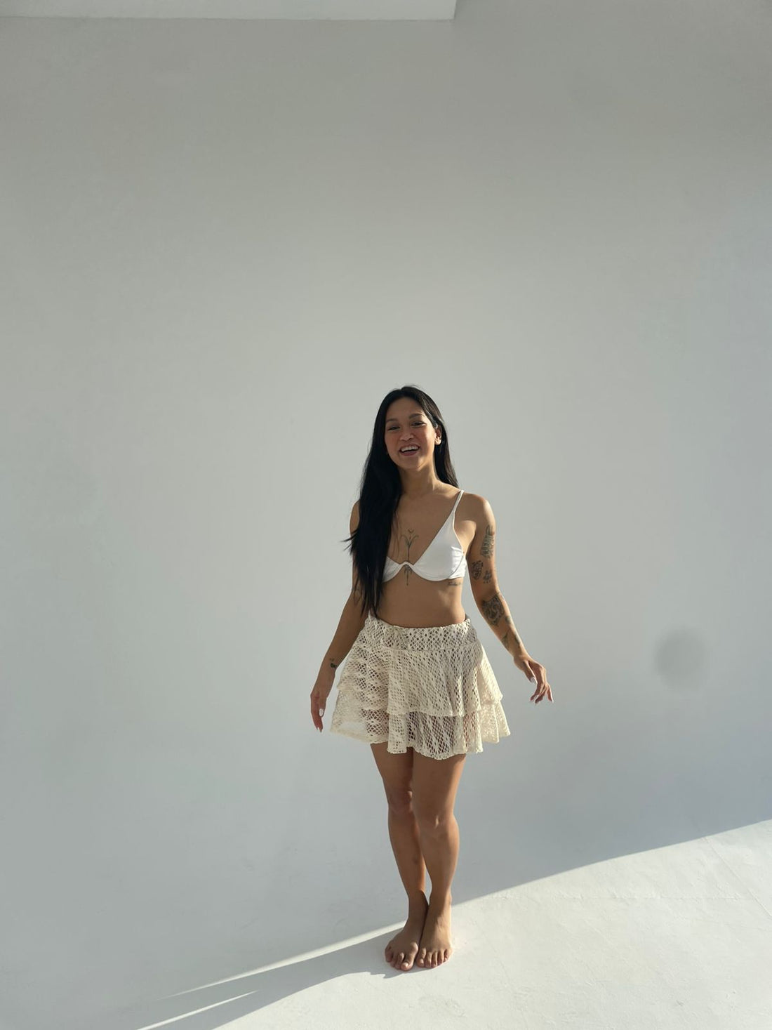 Desert Dunes Ruffle Crochet Skirt