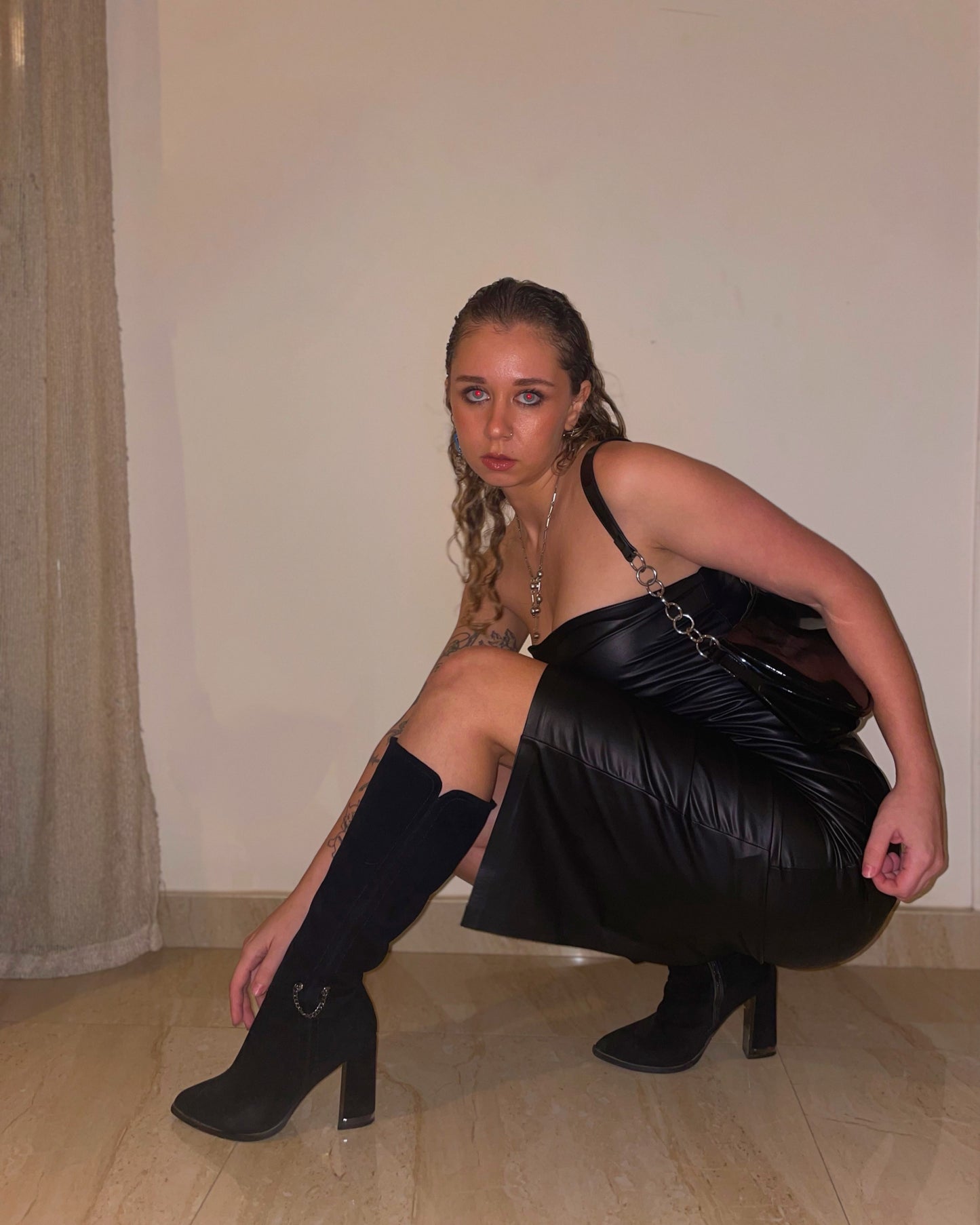 Sleek Leather Dress