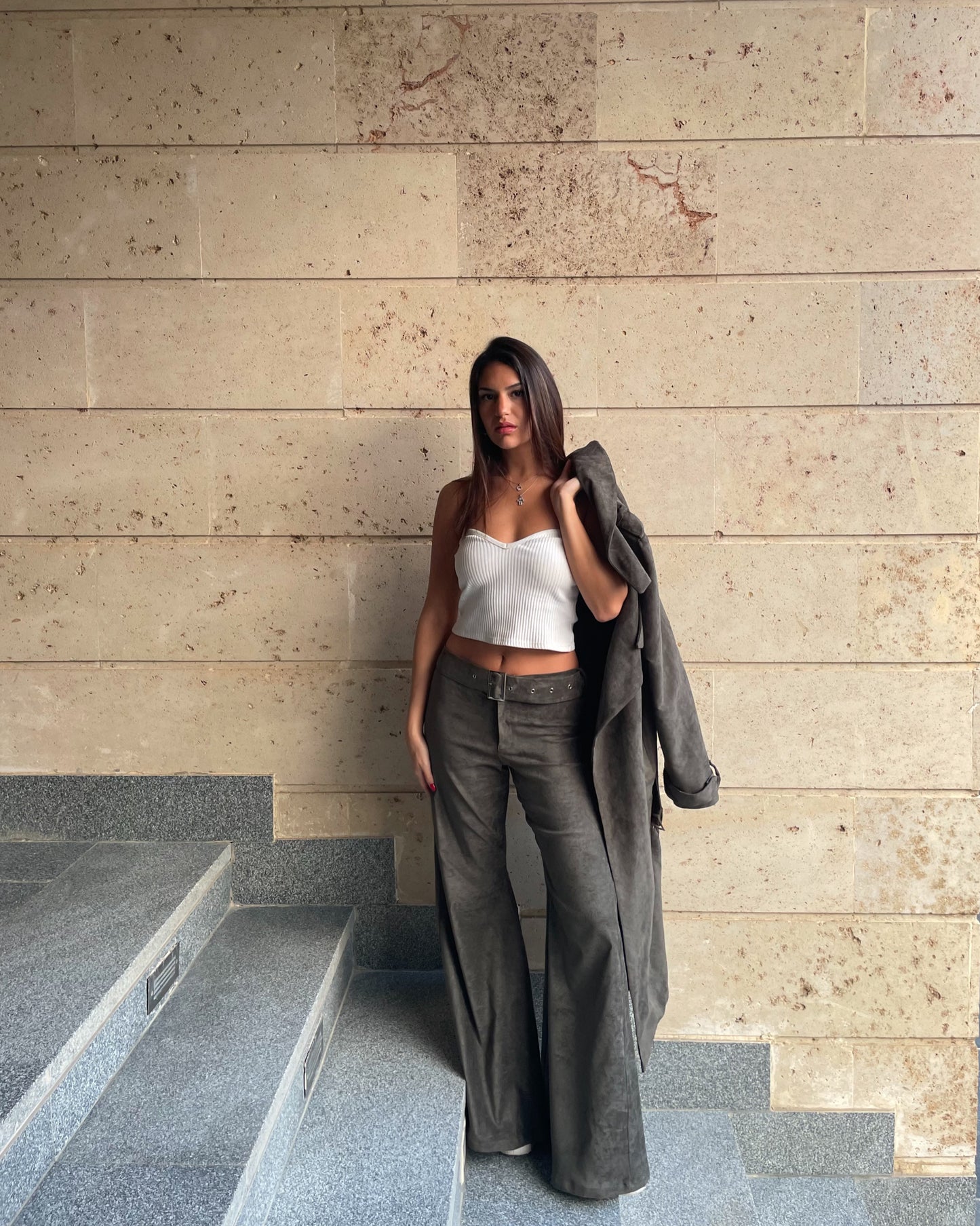 Suede Pants