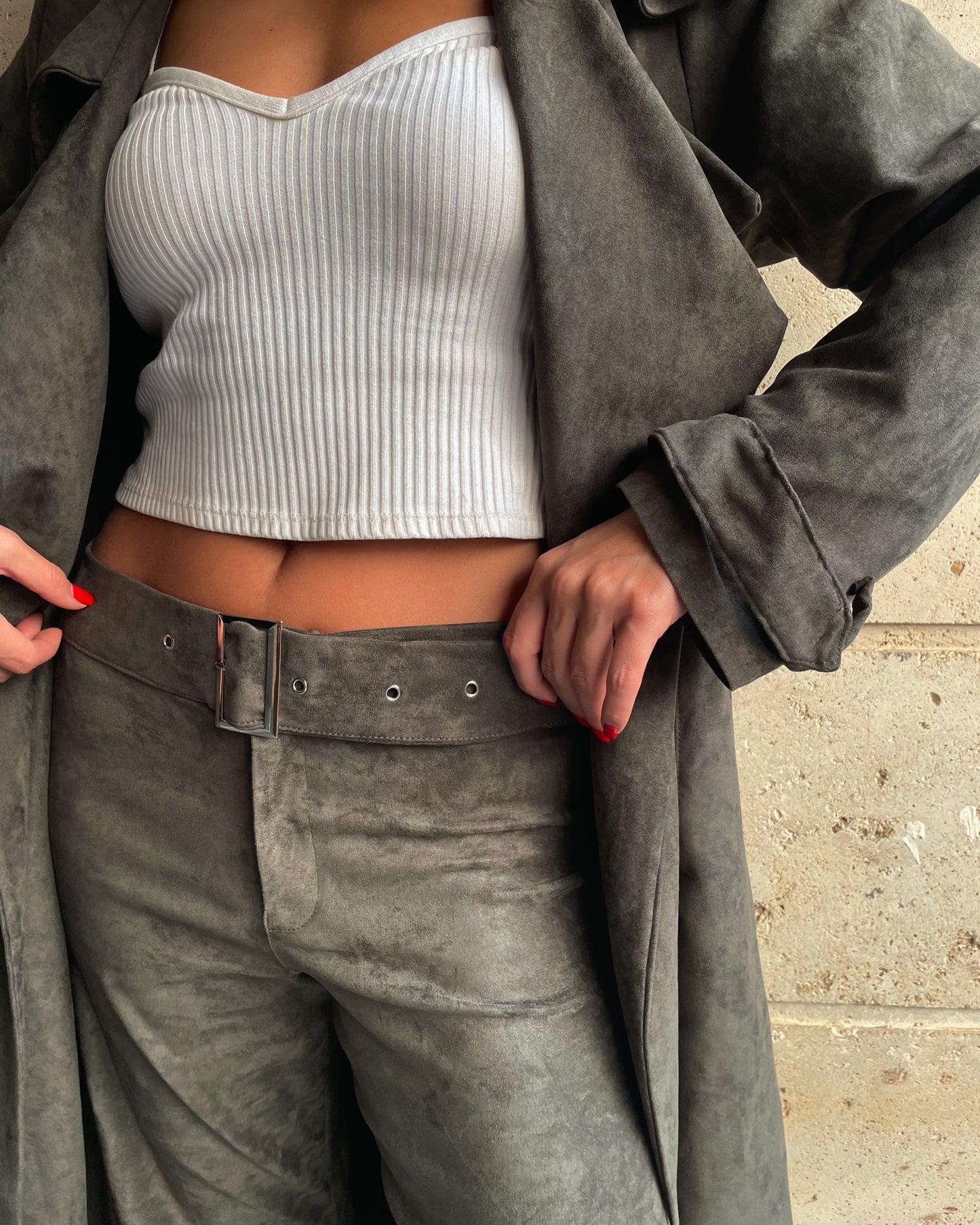 Suede Pants