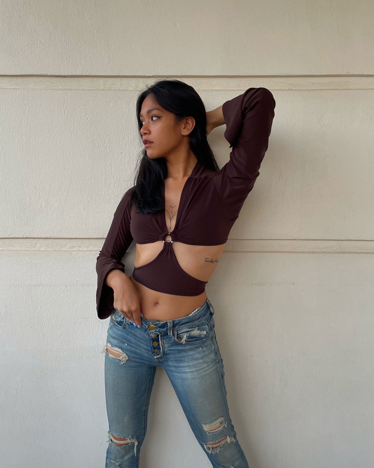 Cutout Tie Top