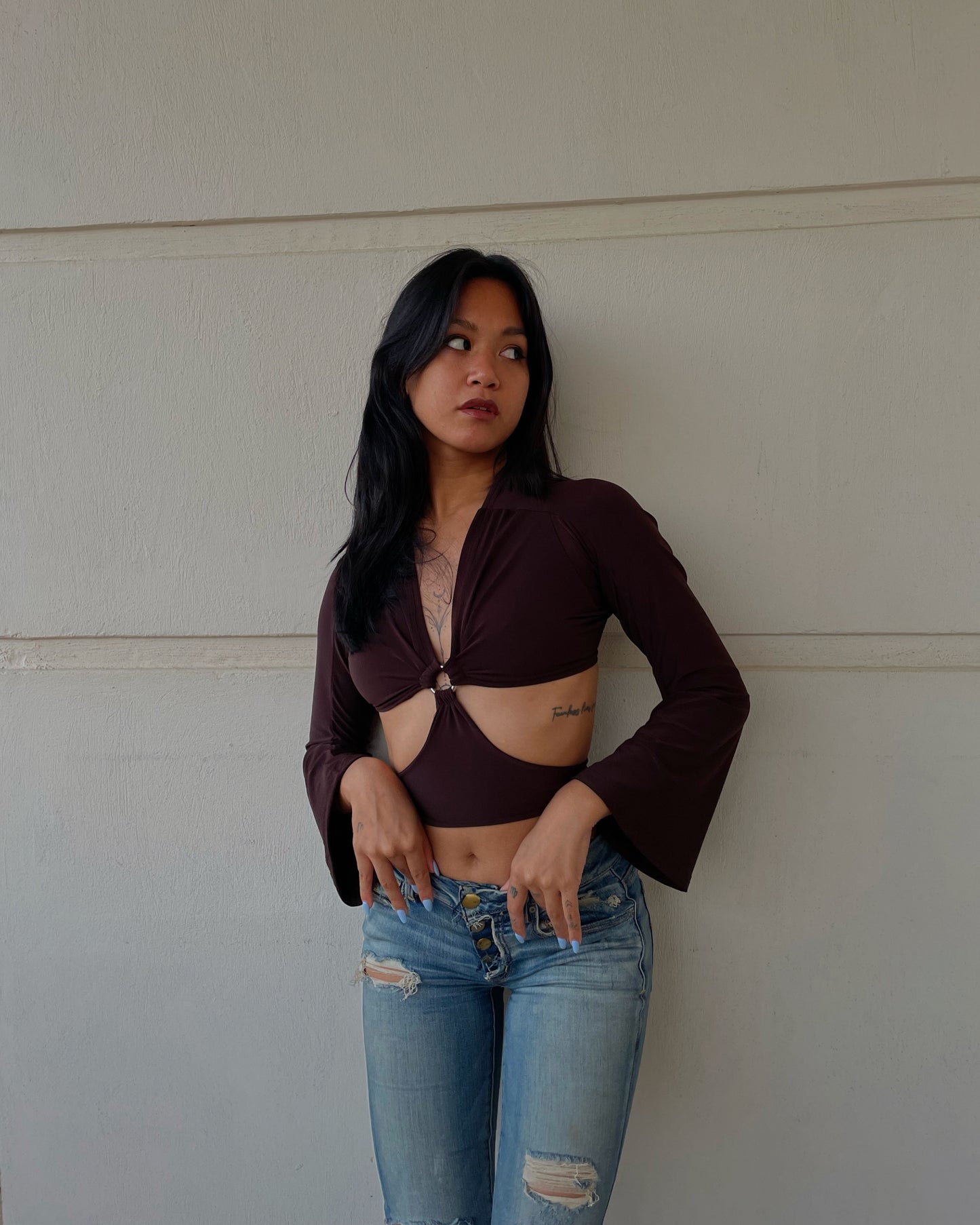 Cutout Tie Top
