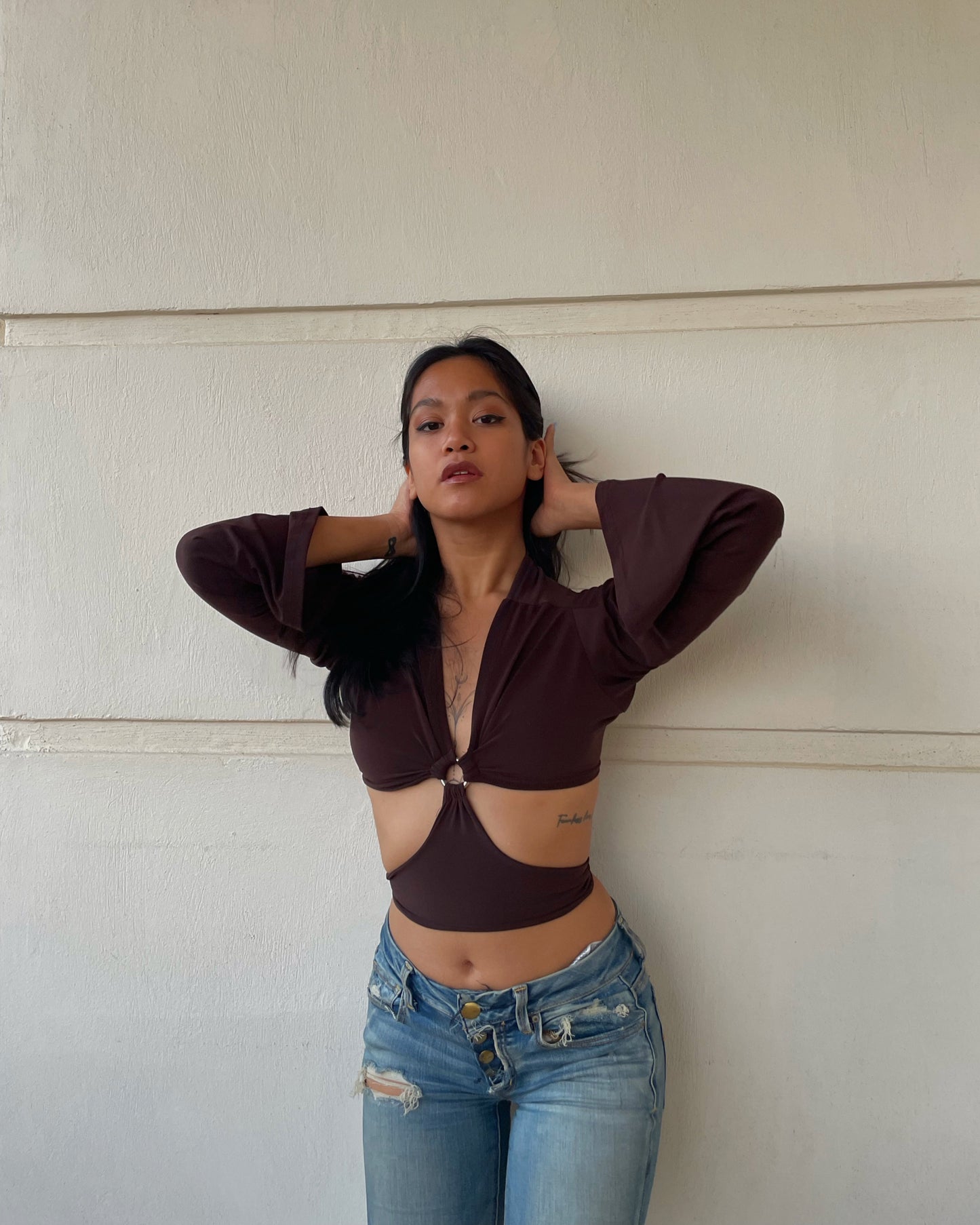 Cutout Tie Top