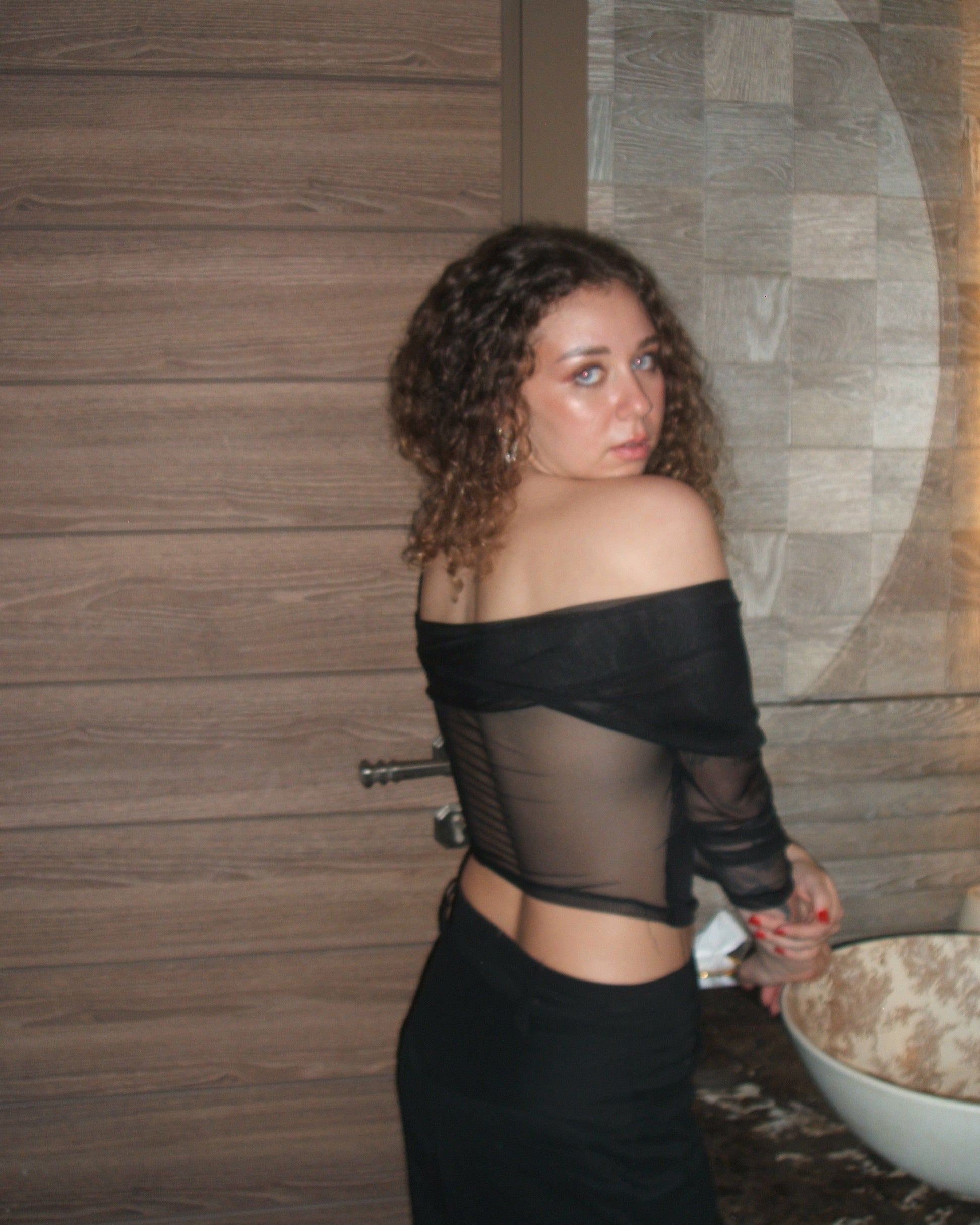 Off-shoulder Draped Top