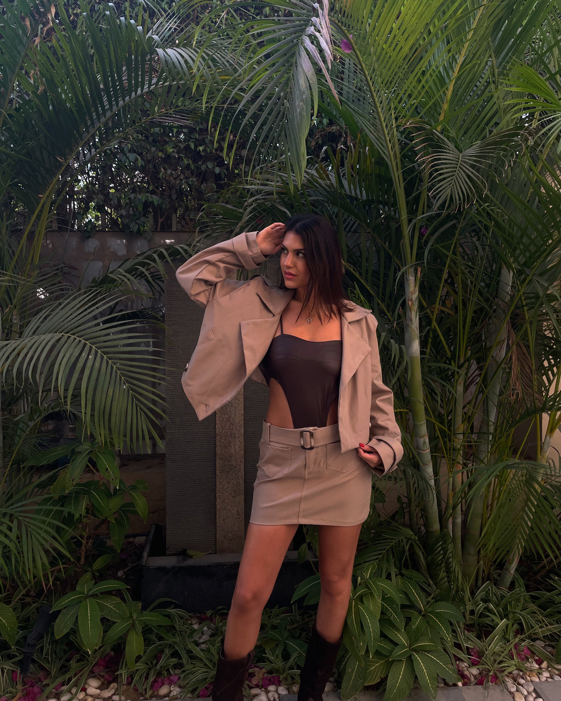 Mini Belted Skirt