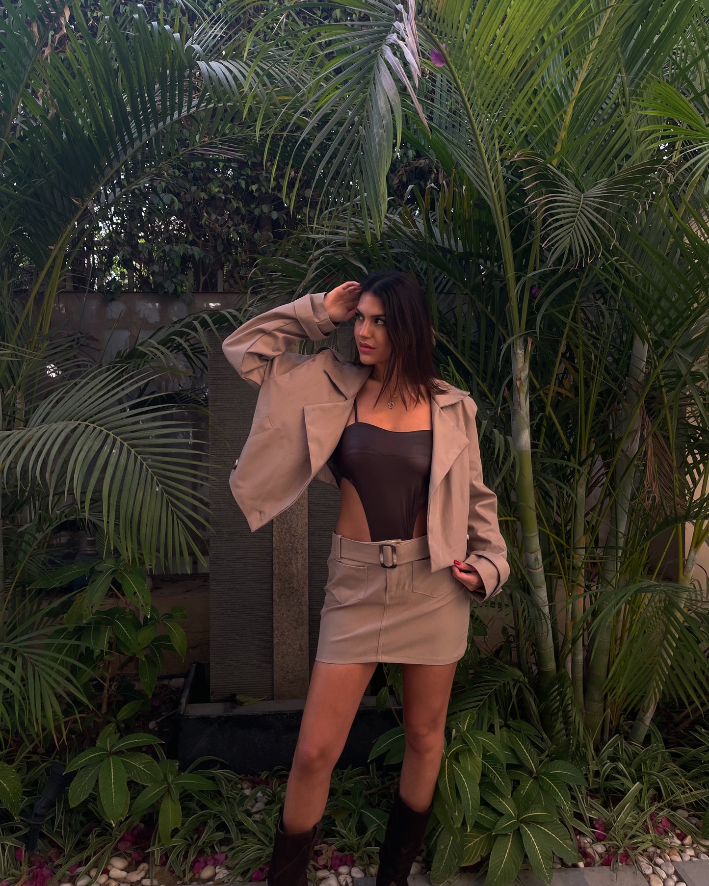 Mini Belted Skirt