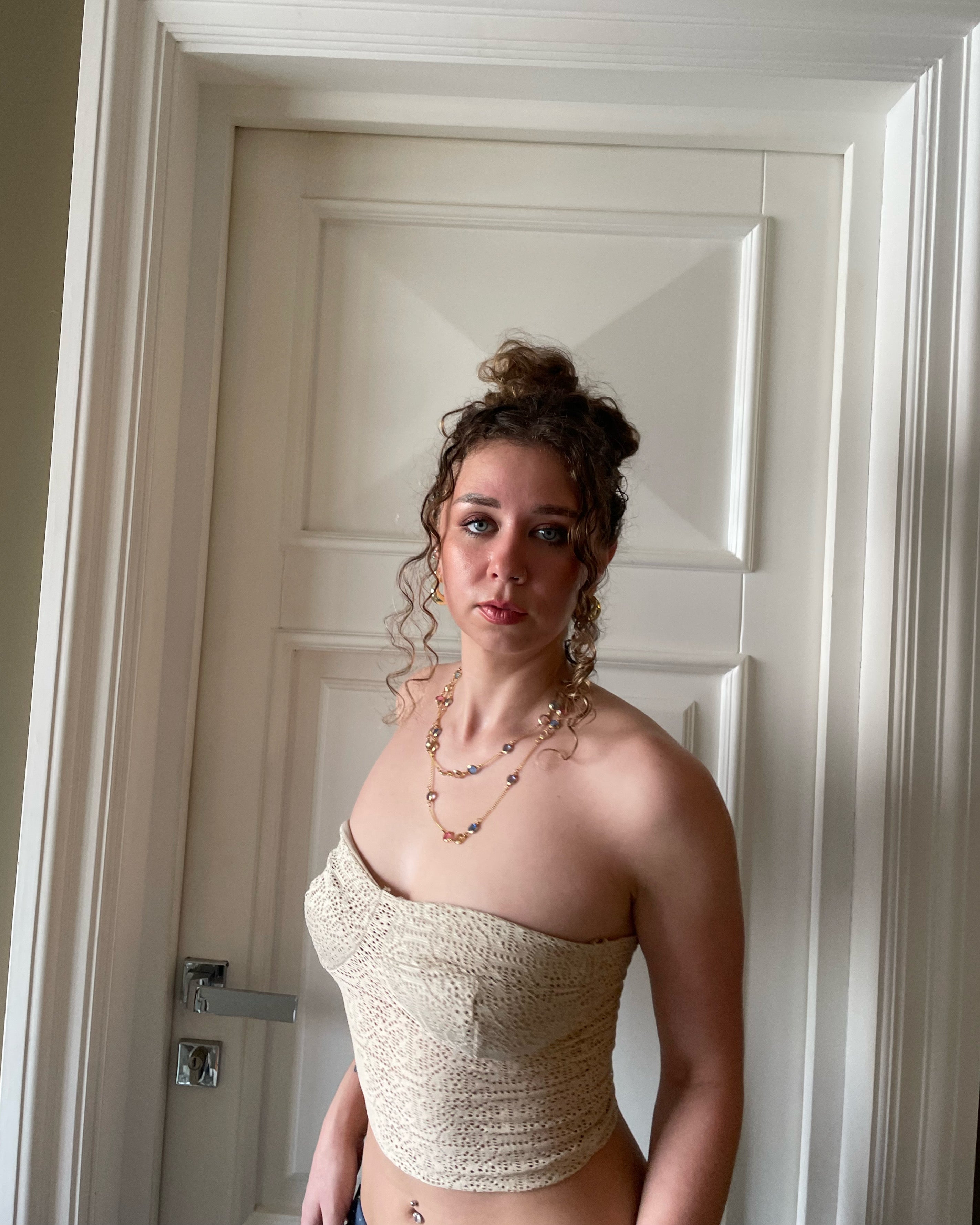 Strapless Crochet Top