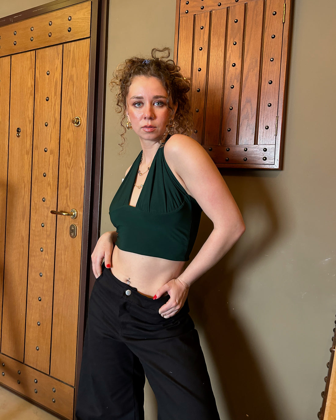Green Ribbon Top